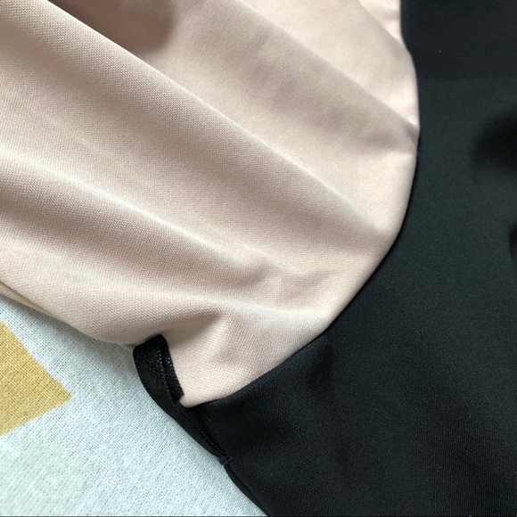 Boohoo Sally Contrast Skater Dress Tan - Picture 7 of 7